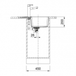 Franke CNG611-62 花崗岩單昇盆 (岩灰色)